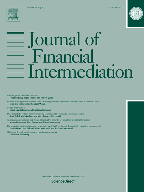 Go to journal home page - Journal of Financial Intermediation